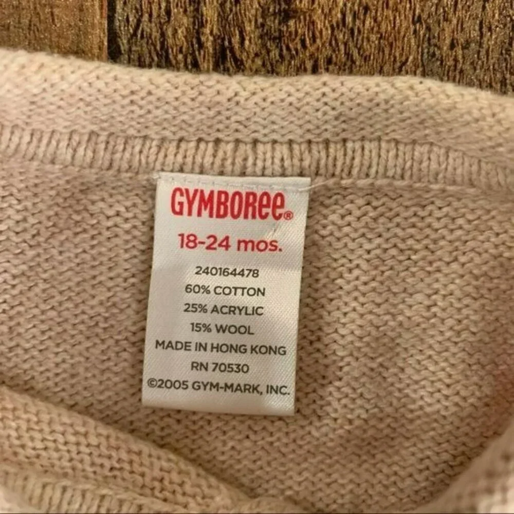 Gymboree Wool Blend Cardigan Sweater Hearts 18-24 Months